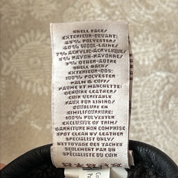 Brand New UGG Mens Wool & Genuine Leather Touchscreen Tech Gloves Faux Fur Lined - Picture 10 of 13